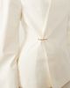 ASOS DESIGN ASOS DESIGN cinched waist blazer suit with hardware detail in cream-White - 2