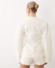 ASOS DESIGN ASOS DESIGN cinched waist blazer suit with hardware detail in cream-White - 4