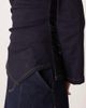 ASOS DESIGN ASOS DESIGN cinched waist denim long sleeve top with shoulder pads in rinse wash-Navy - 2