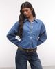 ASOS DESIGN ASOS DESIGN cinched waist denim shirt in blue - part of a set - 1