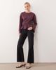 ASOS DESIGN ASOS DESIGN cinched waist peplum hem long sleeve T-shirt in plum-Purple - 4