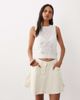ASOS DESIGN ASOS DESIGN circle denim skirt in ecru-White - 3