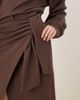 ASOS DESIGN ASOS DESIGN Circular Design Collection wrap midi sweatshirt dress in chocolate-Brown - 4