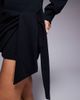 ASOS DESIGN ASOS DESIGN Circular Design Collection wrap mini sweats dress in black - 4