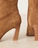 ASOS DESIGN ASOS DESIGN Clara chisel toe knee boots in sand suedette-Brown - 3