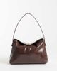ASOS DESIGN ASOS DESIGN clasp lock shoulder bag in washed brown-RED - 1
