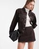 ASOS DESIGN ASOS DESIGN clean denim micro mini skirt in dark brown - 2