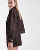 ASOS DESIGN ASOS DESIGN clean denim micro mini skirt in dark brown - 3