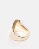 ASOS DESIGN ASOS DESIGN clean ring with clear rhinestone in gold tone - 2
