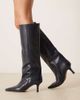 ASOS DESIGN ASOS DESIGN Cleoni premium leather pull-on knee boots in navy - 2