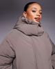 ASOS DESIGN ASOS DESIGN cloud puffer jacket with oversized hood in mocha-pink - 3