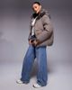ASOS DESIGN ASOS DESIGN cloud puffer jacket with oversized hood in mocha-pink - 4