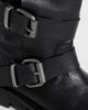 ASOS DESIGN ASOS DESIGN Clover boho buckle slouchy knee boots in black leather - 3
