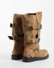 ASOS DESIGN ASOS DESIGN Clover boho buckle slouchy knee boots in taupe suede-Brown - 4
