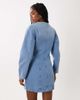 ASOS DESIGN ASOS DESIGN cocoon sleeve cinch mini dress in midwash blue - 4