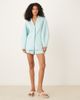 ASOS DESIGN ASOS DESIGN cocoon sleeve collarless blazer in blue - part of a set - 2