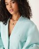 ASOS DESIGN ASOS DESIGN cocoon sleeve collarless blazer in blue - part of a set - 4