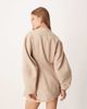 ASOS DESIGN ASOS DESIGN cocoon sleeve collarless blazer in brown - part of a set - 3