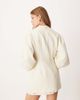ASOS DESIGN ASOS DESIGN cocoon sleeve collarless blazer in buttermilk - part of a set-Yellow - 4