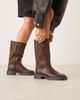 ASOS DESIGN ASOS DESIGN Colby pull on trucker knee boots in brown - 1