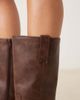 ASOS DESIGN ASOS DESIGN Colby pull on trucker knee boots in brown - 4
