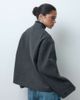 ASOS DESIGN ASOS DESIGN collarless formal jacket with frog closure trim in charcoal-Gray - 3