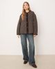 ASOS DESIGN ASOS DESIGN collarless herringbone jacket in blue and burgundy-Red - 3