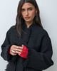 ASOS DESIGN ASOS DESIGN collarless wool blend boucle jacket in black - 4