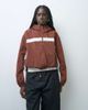 ASOS DESIGN ASOS DESIGN color block track jacket with hood in brown and cream - 1