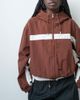 ASOS DESIGN ASOS DESIGN color block track jacket with hood in brown and cream - 3