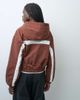 ASOS DESIGN ASOS DESIGN color block track jacket with hood in brown and cream - 4