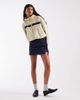 ASOS DESIGN ASOS DESIGN color block track jacket with hood in stone and navy-WHITE - 2