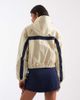 ASOS DESIGN ASOS DESIGN color block track jacket with hood in stone and navy-WHITE - 3