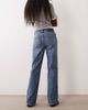 ASOS DESIGN ASOS DESIGN comfort stretch straight leg jeans with rips in mid wash blue - 3