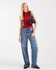ASOS DESIGN ASOS DESIGN compact cotton blend boat neck tank top in deep red - 2