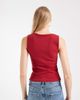 ASOS DESIGN ASOS DESIGN compact cotton blend boat neck tank top in deep red - 4