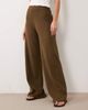 ASOS DESIGN ASOS DESIGN compact knit straight leg pants in khaki green - part of a set - 3