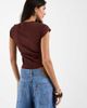 ASOS DESIGN ASOS DESIGN compact rib button through short sleeve cardigan in fig-Multi - 4