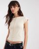 ASOS DESIGN ASOS DESIGN compact ribbed button up short sleeve cardigan in cream-Multi - 1