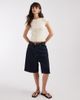 ASOS DESIGN ASOS DESIGN compact ribbed button up short sleeve cardigan in cream-Multi - 3