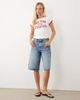 ASOS DESIGN ASOS DESIGN contrast ringer baby tee with San Fran athletics graphic in white-Multi - 2