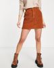 ASOS DESIGN ASOS DESIGN cord patch pocket mini skirt in rust-Red - 1