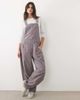 ASOS DESIGN ASOS DESIGN corduroy wide leg overalls in washed taupe-Brown - 1