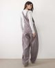 ASOS DESIGN ASOS DESIGN corduroy wide leg overalls in washed taupe-Brown - 4