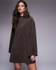 ASOS DESIGN ASOS DESIGN corduroy wide sleeve mini swing dress in chocolate-Brown - 1