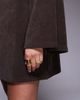 ASOS DESIGN ASOS DESIGN corduroy wide sleeve mini swing dress in chocolate-Brown - 4