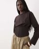 ASOS DESIGN ASOS DESIGN Corset styling long sleeve t-shirt in brown - 1
