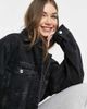 ASOS DESIGN ASOS DESIGN cotton blend denim '90s jacket in washed black - BLACK - 3
