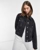 ASOS DESIGN ASOS DESIGN cotton blend denim '90s jacket in washed black - BLACK - 4