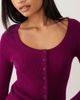 ASOS DESIGN ASOS DESIGN cotton blend wide scoop cardigan in plum-Purple - 2